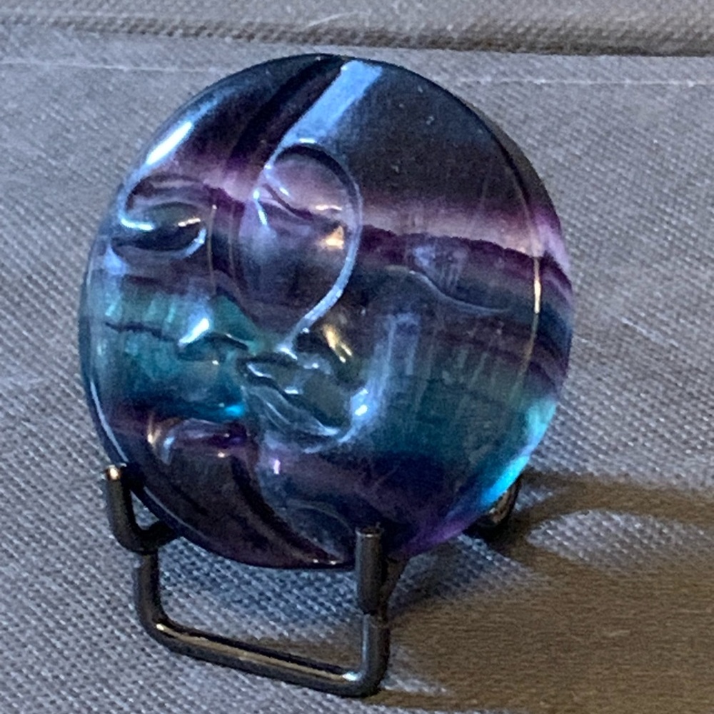 Fluorite Moon Carving